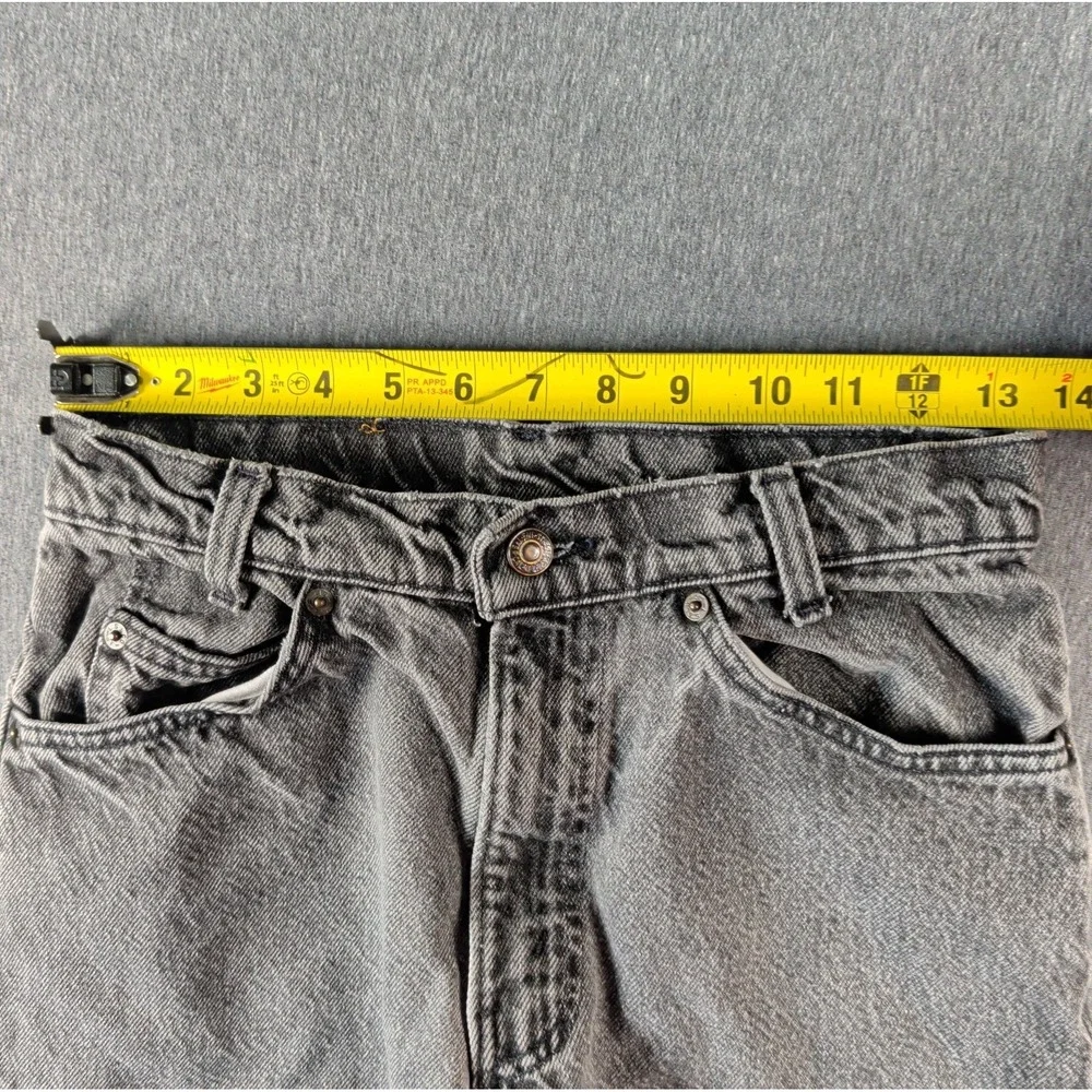 VTG 90s Levis 550 Black Denim Orange Tab Shorts Men 26W Grunge 1993 USA Student